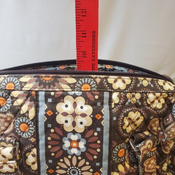 Retired Vera Bradley 3 Piece Purse & Wallet Set Women's Brown Floral Pasley Set - Picture 15 of 16